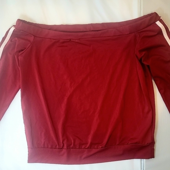 NWT Nem Fashion - Lycra Blouse, Red Wine - Size S - Picture 2 of 4
